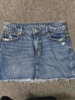 American Eagle Light Blue Stretch Denim Skirt